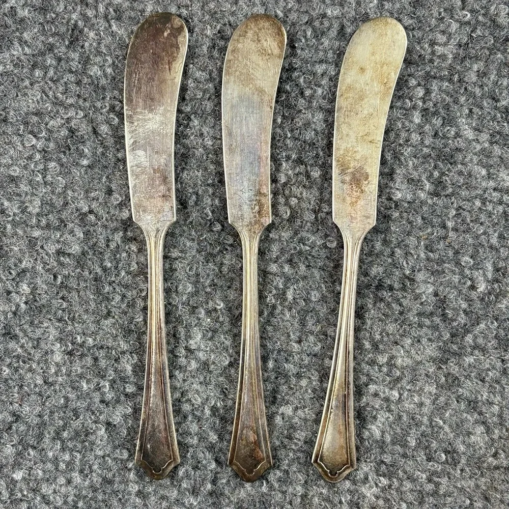 Vintage Oneida Community Par Plate Vernon Ashley Flat Butter Spreaders Lot‎ 6
